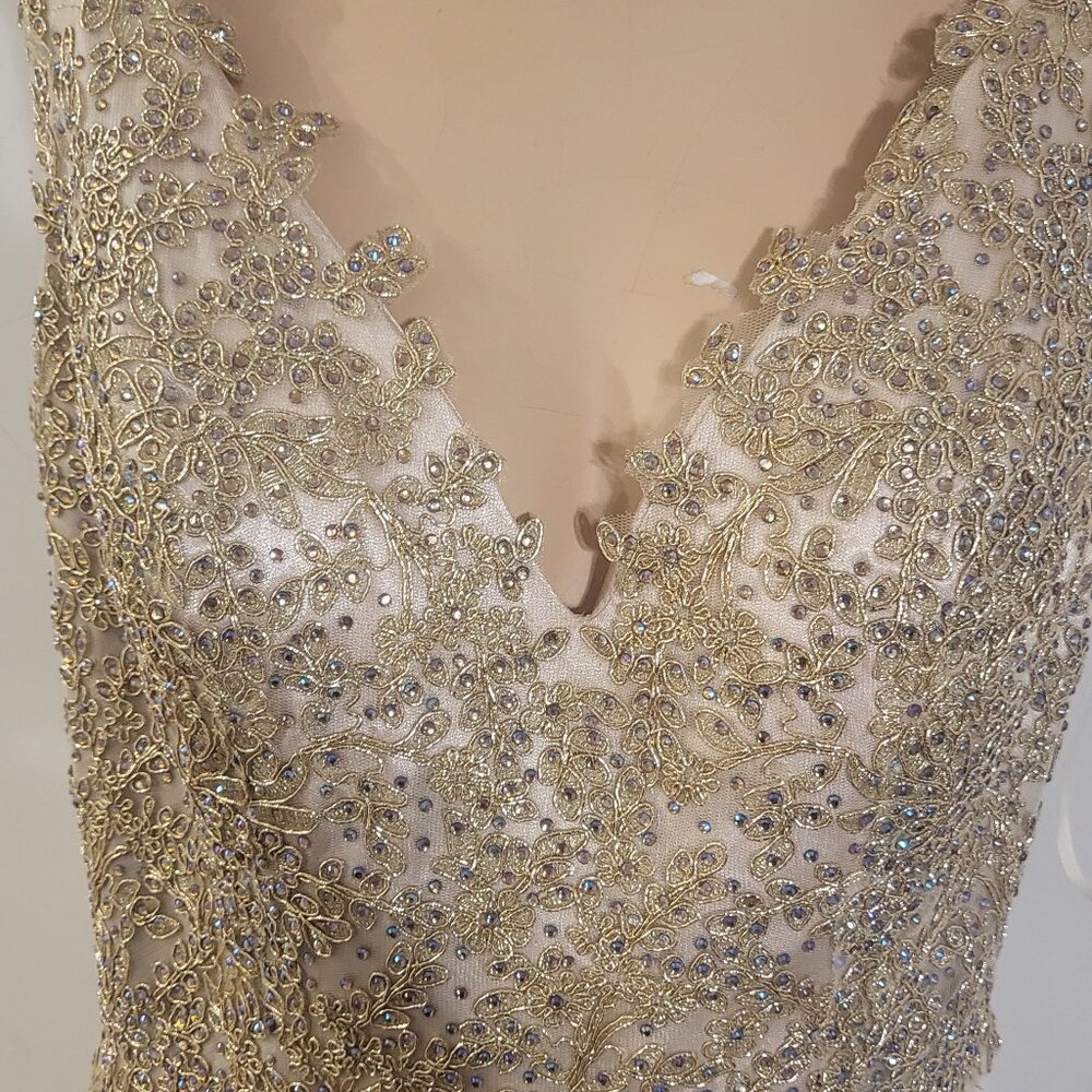 Golden Elegant Prom Dress